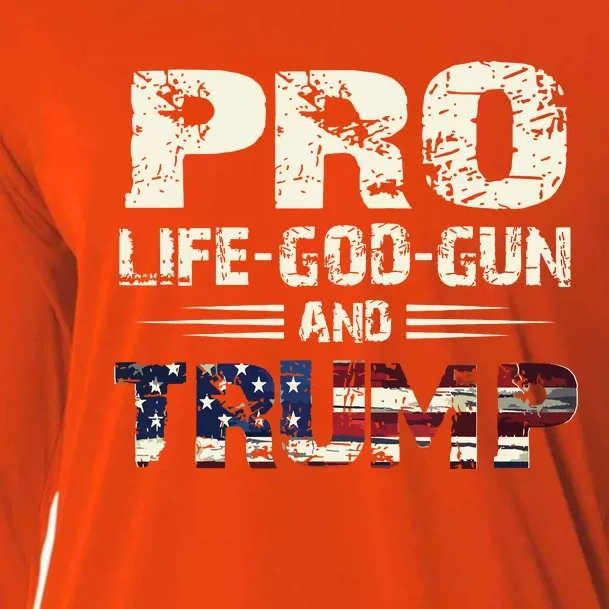 Pro God Pro Gun Pro Life Pro Trump Cooling Performance Long Sleeve Crew