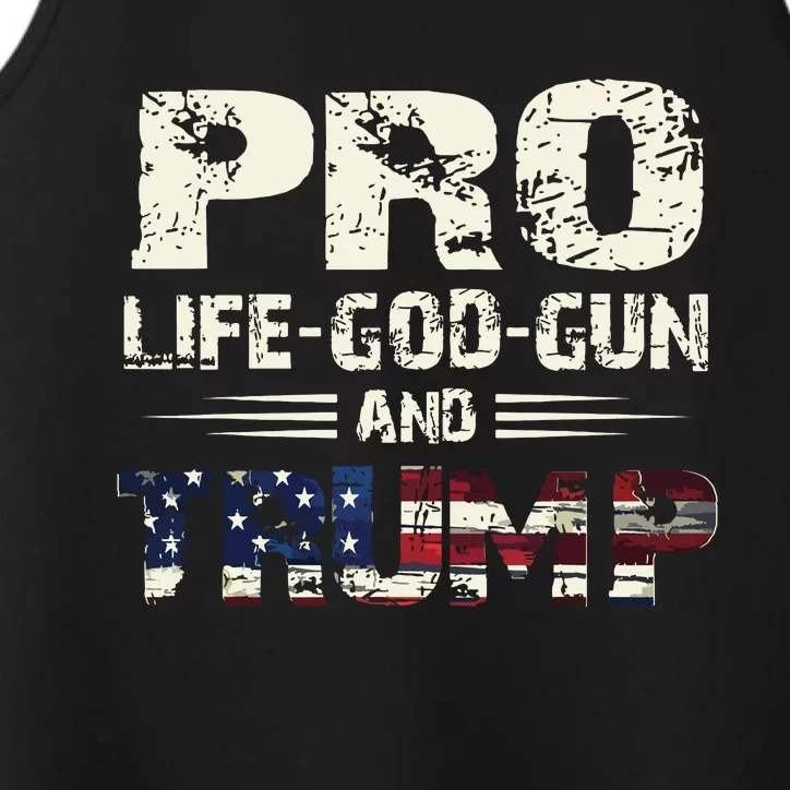 Pro God Pro Gun Pro Life Pro Trump Performance Tank