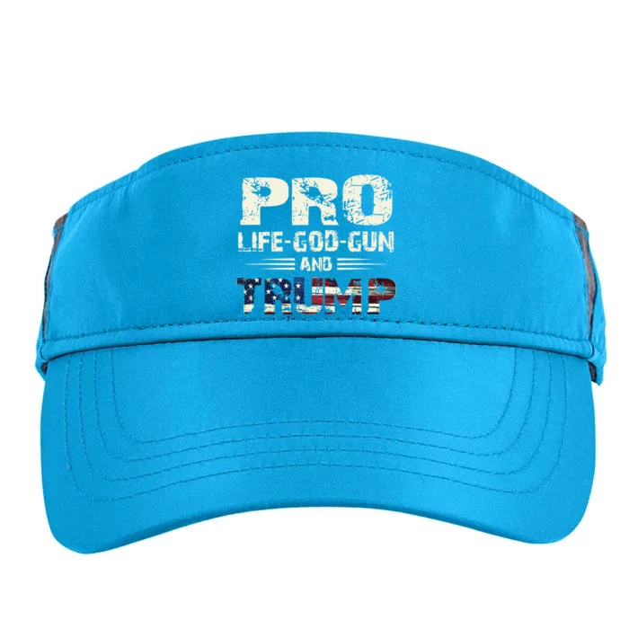 Pro God Pro Gun Pro Life Pro Trump Adult Drive Performance Visor