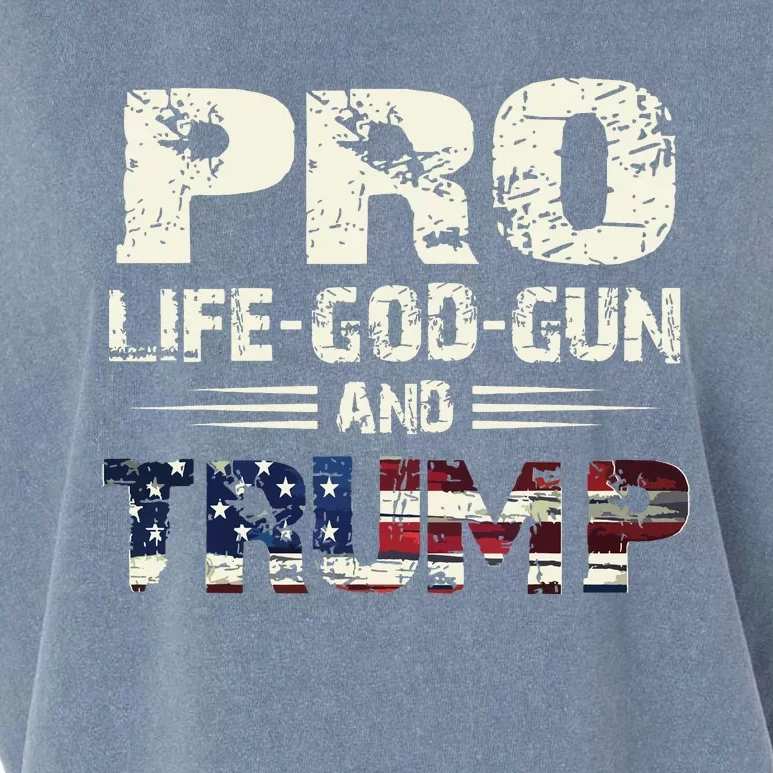 Pro God Pro Gun Pro Life Pro Trump Garment-Dyed Women's Muscle Tee