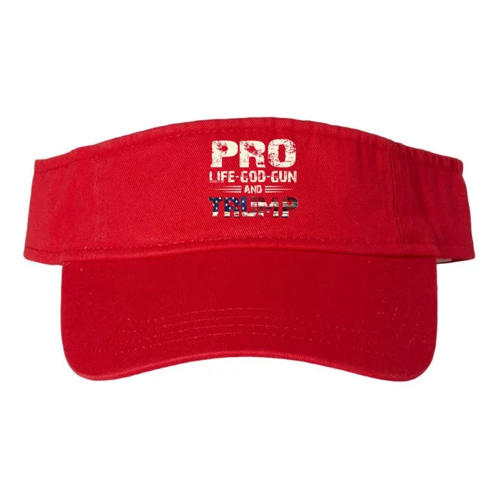 Pro God Pro Gun Pro Life Pro Trump Valucap Bio-Washed Visor