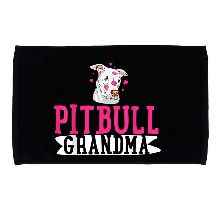 Pitbull Grandma Pit Bull Terrier Dog Lover Owner Pibble Microfiber Hand Towel