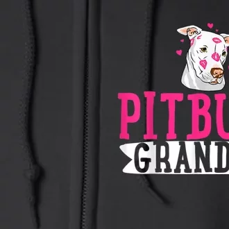 Pitbull Grandma Pit Bull Terrier Dog Lover Owner Pibble Full Zip Hoodie