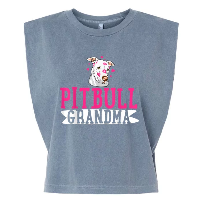 Pitbull Grandma Pit Bull Terrier Dog Lover Owner Pibble Garment-Dyed Women's Muscle Tee