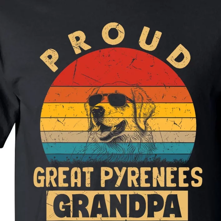 Proud Great Pyrenees Grandpa Dog Gifts Funny Grand Paw Dad Tall T-Shirt