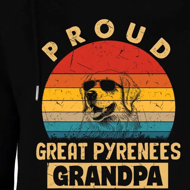 Proud Great Pyrenees Grandpa Dog Gifts Funny Grand Paw Dad Womens Funnel Neck Pullover Hood