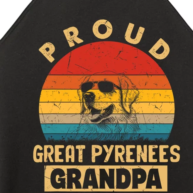 Proud Great Pyrenees Grandpa Dog Gifts Funny Grand Paw Dad Women’s Perfect Tri Rocker Tank