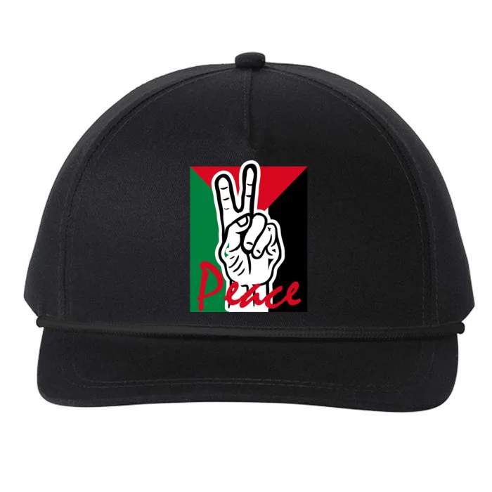 Peace Gaza Palestine Flag Snapback Five-Panel Rope Hat