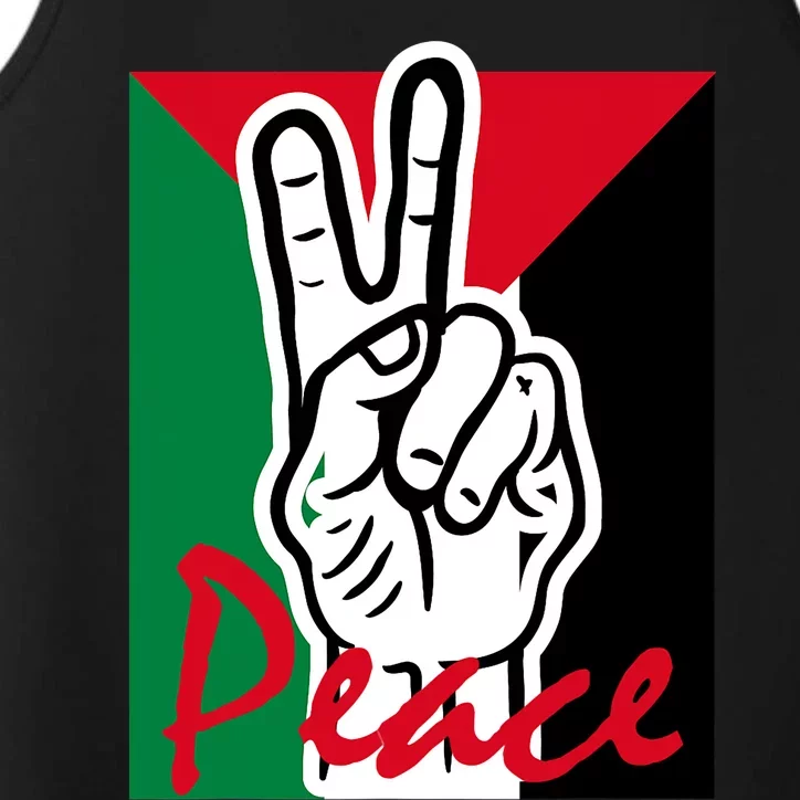 Peace Gaza Palestine Flag Performance Tank