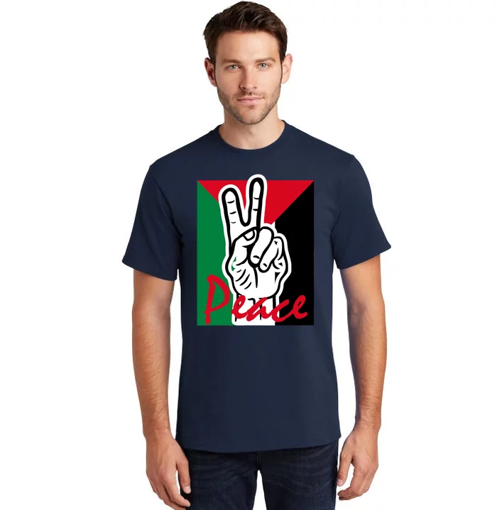 Peace Gaza Palestine Flag Tall T-Shirt