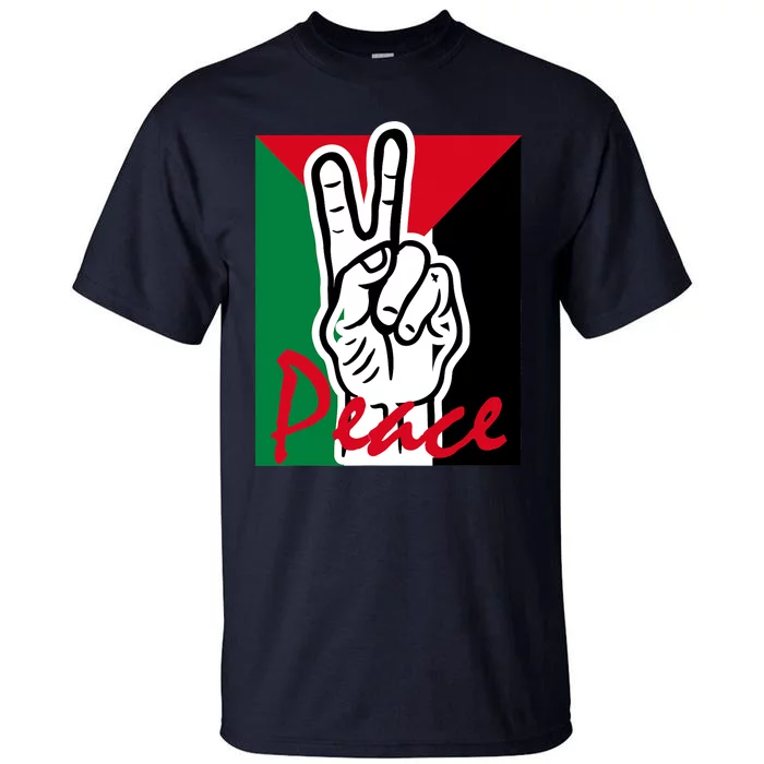 Peace Gaza Palestine Flag Tall T-Shirt