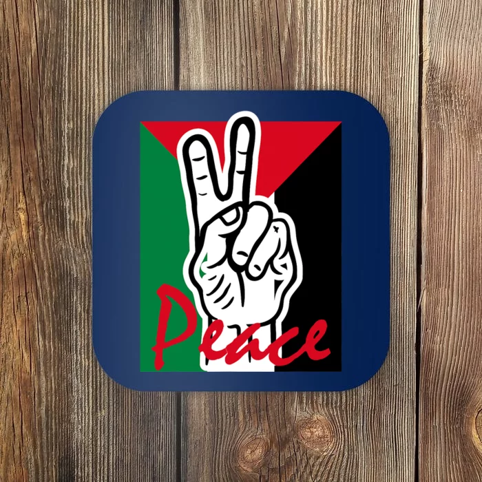 Peace Gaza Palestine Flag Coaster