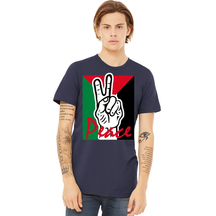 Peace Gaza Palestine Flag Premium T-Shirt