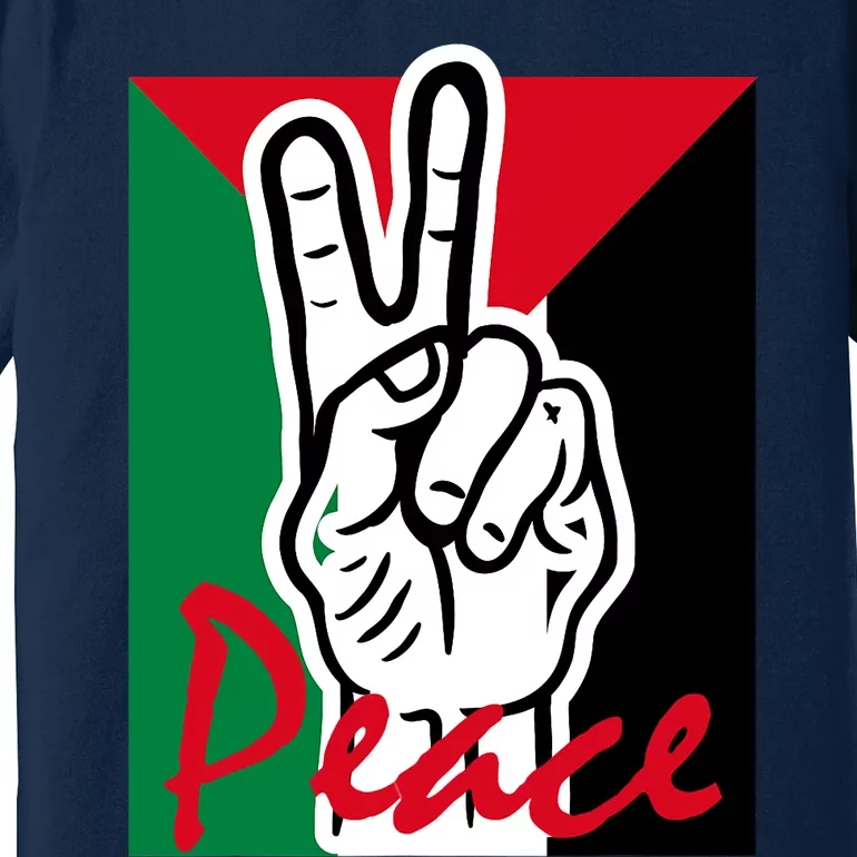 Peace Gaza Palestine Flag Premium T-Shirt