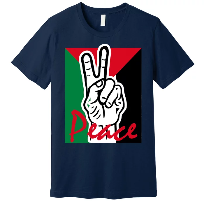 Peace Gaza Palestine Flag Premium T-Shirt