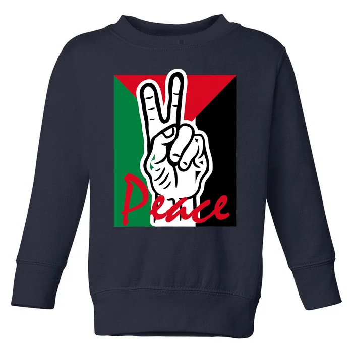 Peace Gaza Palestine Flag Toddler Sweatshirt