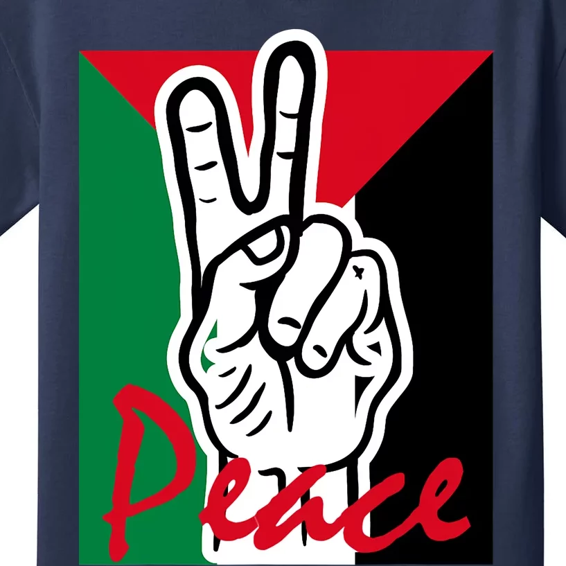 Peace Gaza Palestine Flag Kids T-Shirt