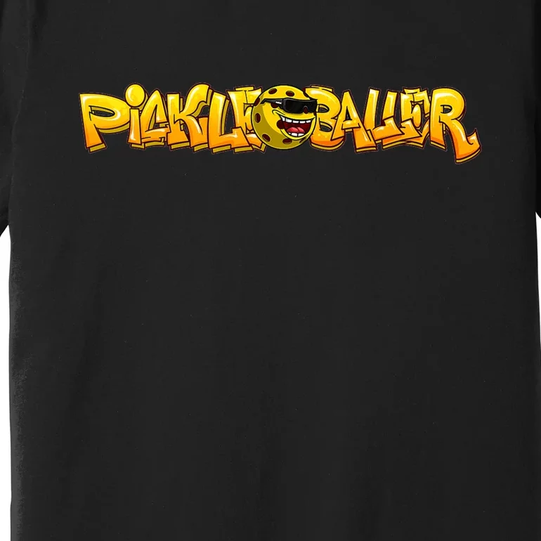 Pickleball Gear Pickleballer Graffiti Logo Premium T-Shirt