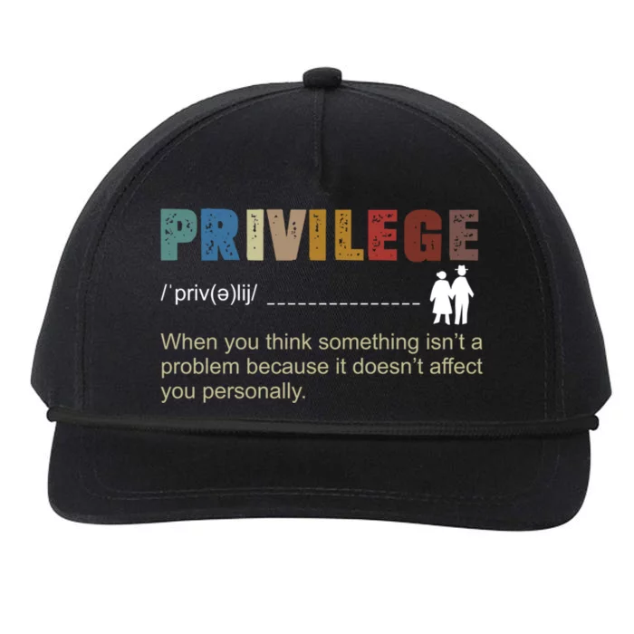 Privileged Gift Privilege Definition Gift Snapback Five-Panel Rope Hat