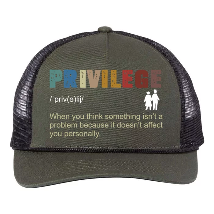 Privileged Gift Privilege Definition Gift Retro Rope Trucker Hat Cap