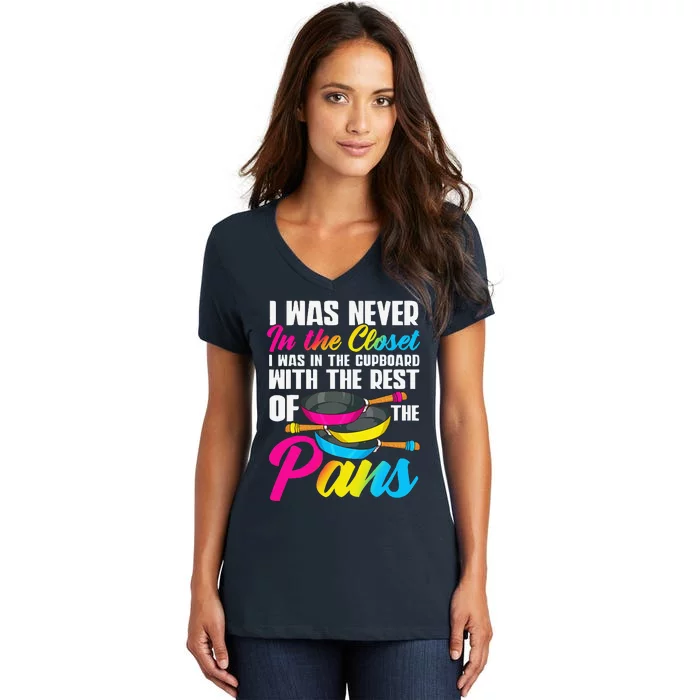 Pansexual Gifts Pansexual Pride Pansexual Pans Women's V-Neck T-Shirt