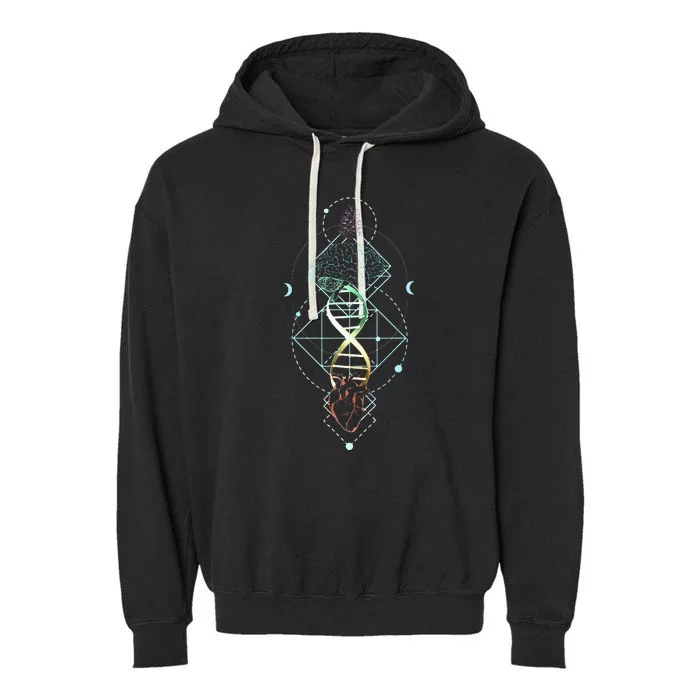 Pineal Gland Pine Cone Third Eye Mind Opening Heart Garment-Dyed Fleece Hoodie