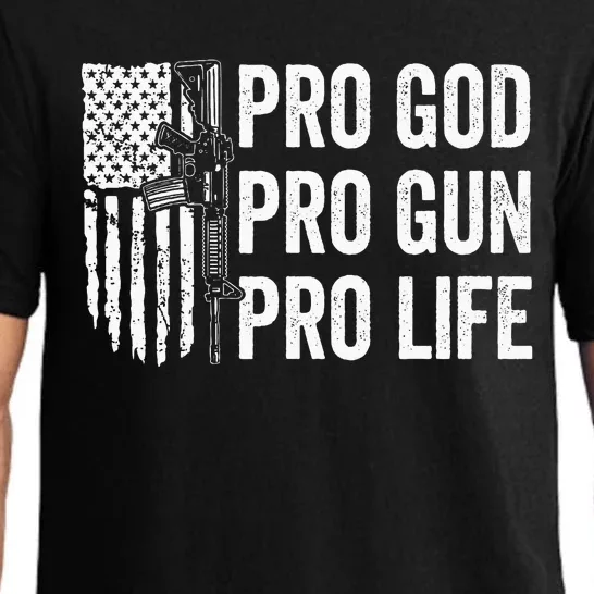 Pro God Pro Gun Pro Life Usa Christian Guns Owner Flag Pajama Set