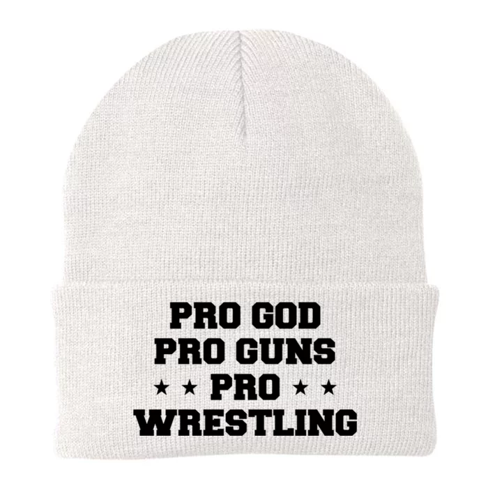 Pro God Pro Guns Pro Wrestling Knit Cap Winter Beanie