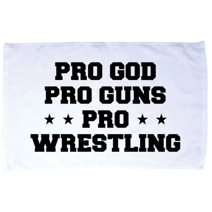 Pro God Pro Guns Pro Wrestling Microfiber Hand Towel