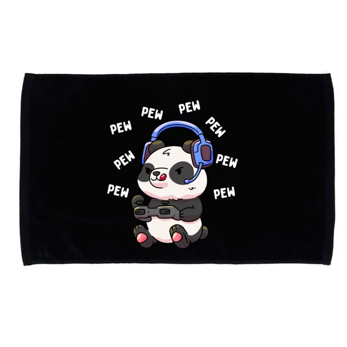 Pew Gamer Panda Pew Pew Gaming Lover Gift Cute Gift Microfiber Hand Towel