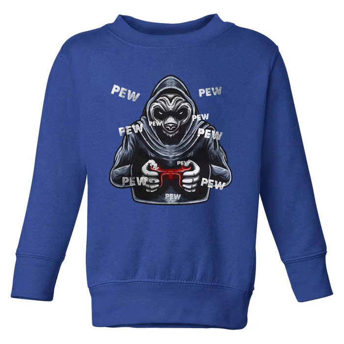 Pew Gamer Panda Pew Pew Gaming Lover Cute Gift Toddler Sweatshirt