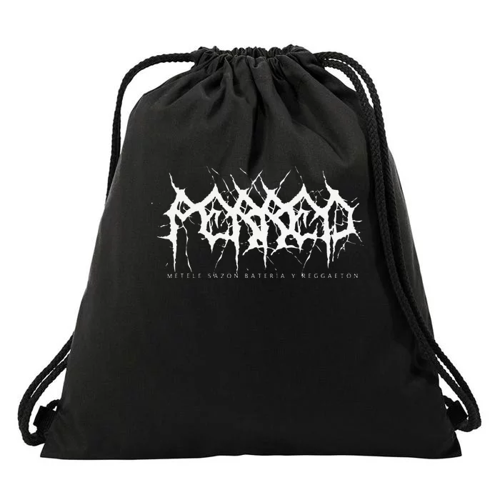 Perreo Goth Punk MéTele SazóN BateríA Y ReggaetóN Music Drawstring Bag