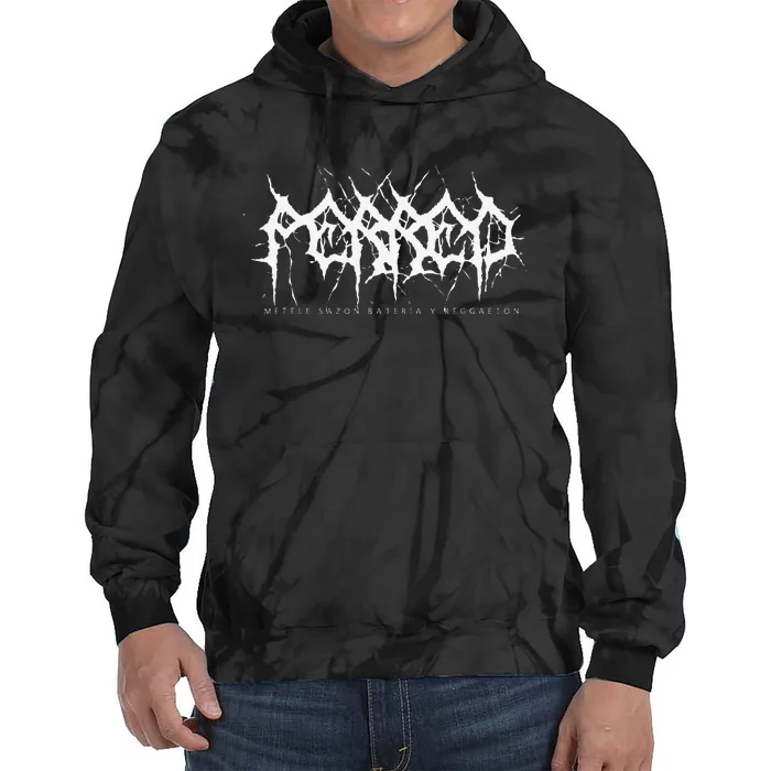 Perreo Goth Punk MéTele SazóN BateríA Y ReggaetóN Music Tie Dye Hoodie