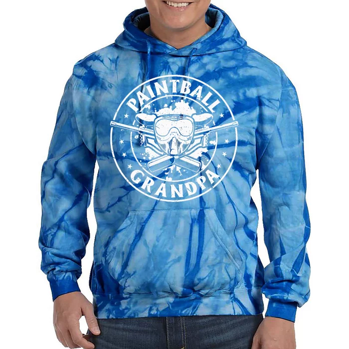 Paintball Grandpa Paintball Player Grandpa Paintballer Tie Dye Hoodie