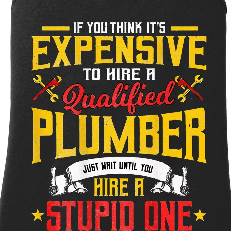 Plumber Gifts Plumbing Piperfitter Design On Back Ladies Essential Tank