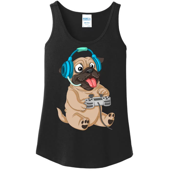 Pug Gamer Ladies Essential Tank