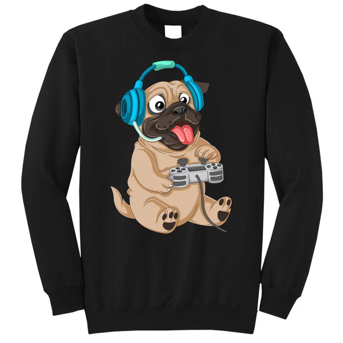 Pug Gamer Tall Sweatshirt