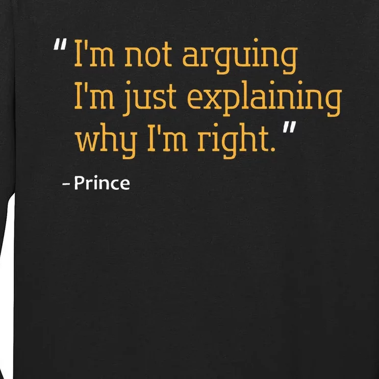 Prince Gift Quote Funny Birthday Personalized Name Idea Tall Long Sleeve T-Shirt