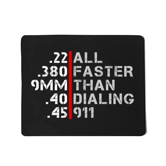 Pro Gun Rights Faster Than Dialing 911 Gun Lovers Mousepad