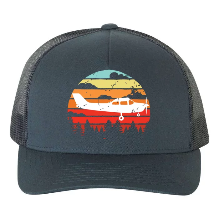 Pilot Gift Retro C172 Aircraft Flying Aviation Yupoong Adult 5-Panel Trucker Hat