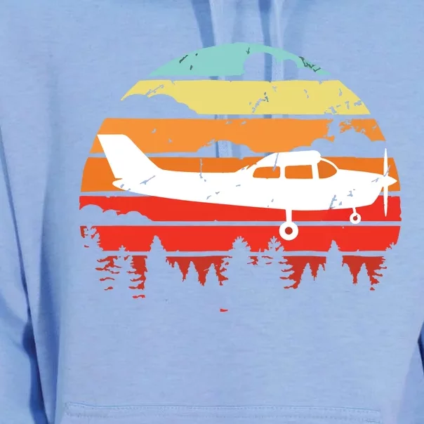 Pilot Gift Retro C172 Aircraft Flying Aviation Unisex Surf Hoodie