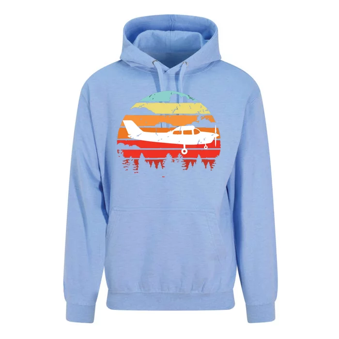 Pilot Gift Retro C172 Aircraft Flying Aviation Unisex Surf Hoodie