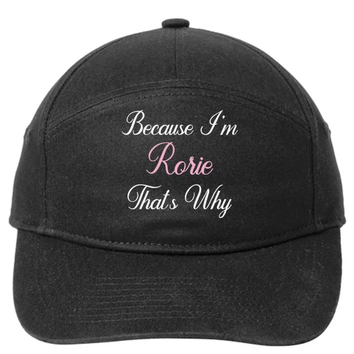 Personalized Gift Rorie Name Personalized Cute Pink 7-Panel Snapback Hat