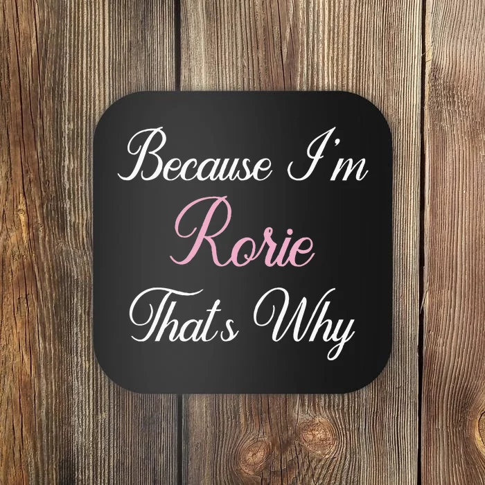 Personalized Gift Rorie Name Personalized Cute Pink Coaster