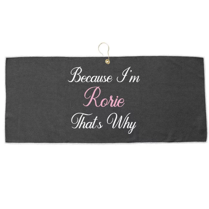 Personalized Gift Rorie Name Personalized Cute Pink Large Microfiber Waffle Golf Towel