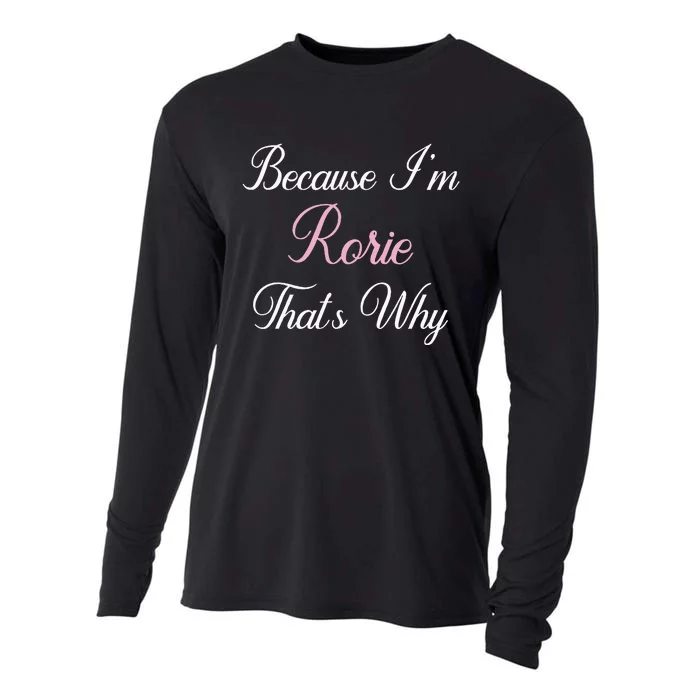 Personalized Gift Rorie Name Personalized Cute Pink Cooling Performance Long Sleeve Crew