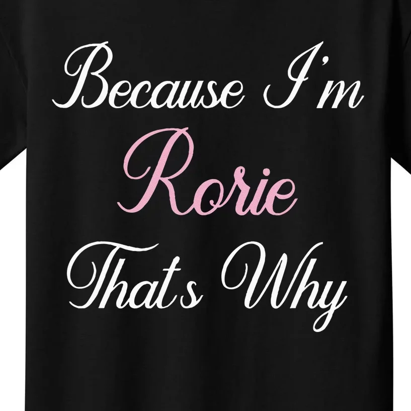 Personalized Gift Rorie Name Personalized Cute Pink Kids T-Shirt