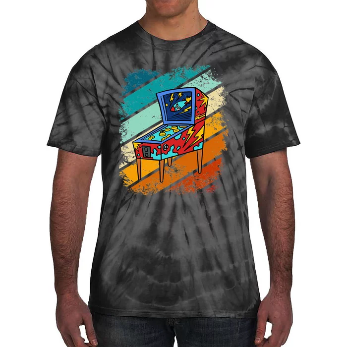 Pinball Gamer Retro Classic Arcade Machine Pin Ball Tie-Dye T-Shirt