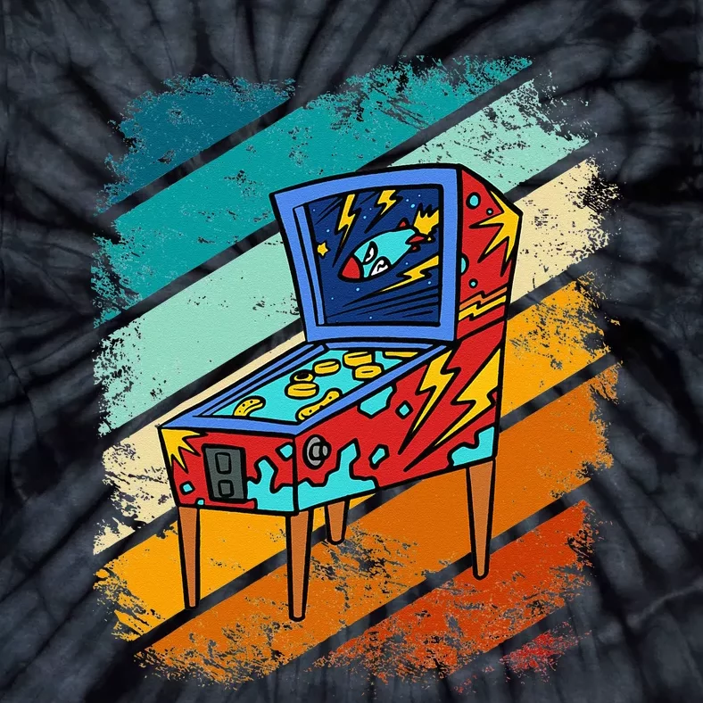 Pinball Gamer Retro Classic Arcade Machine Pin Ball Tie-Dye T-Shirt