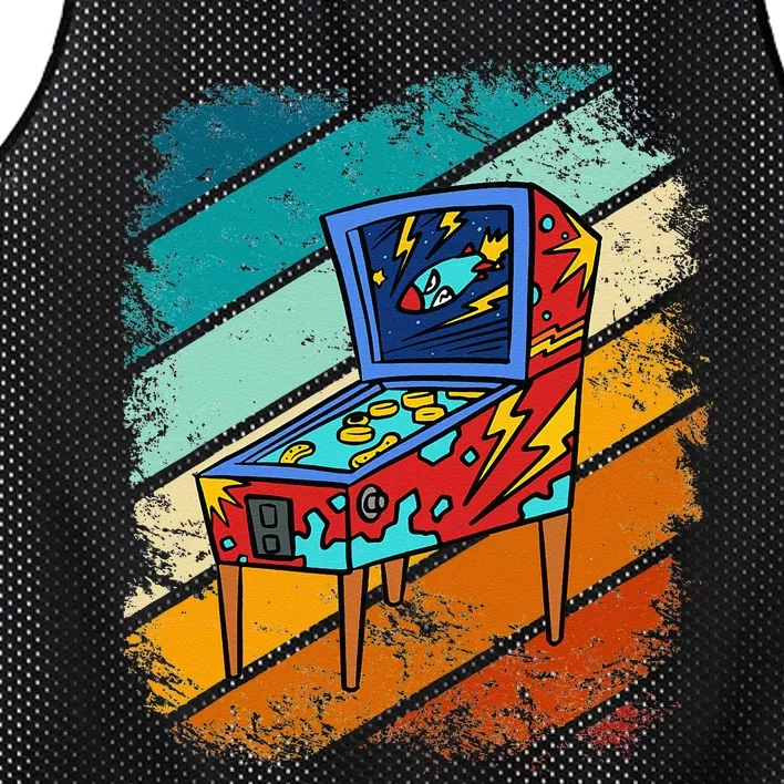 Pinball Gamer Retro Classic Arcade Machine Pin Ball Mesh Reversible Basketball Jersey Tank